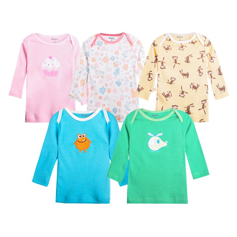 Redkite 5 teile/los Hemd Baby Neugeborenen Langarm Karikatur-aufbringen Frühling Herbst