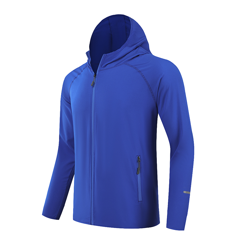 Laufjacke, reflektierend, für Höhle Sommer, schnell trocknend, für Fitnessstudio, mit Kapuze, Joggen, Sonnenschutz, Angeln, draussen, Wandern, atmungsaktiv, dünne Jacken