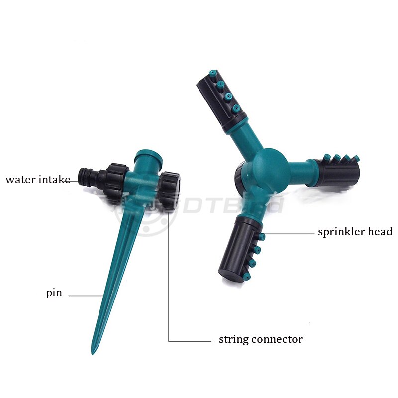 Gräsmatta sprinkler automatisk 360 roterande trädgård vatten sprinkler gräsmatta bevattning gräsmatta bevattning gård bevattning kyla  #0424