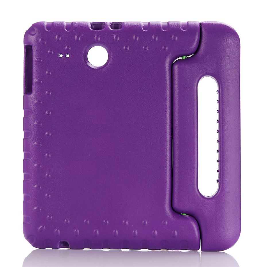 Case Voor Samsung Galaxy Tab E 9.6 T560 T561 Hand-Held Full Body Kids Kinderen Veilig Siliconen Voor SM-T560 tablet Cover: Paars