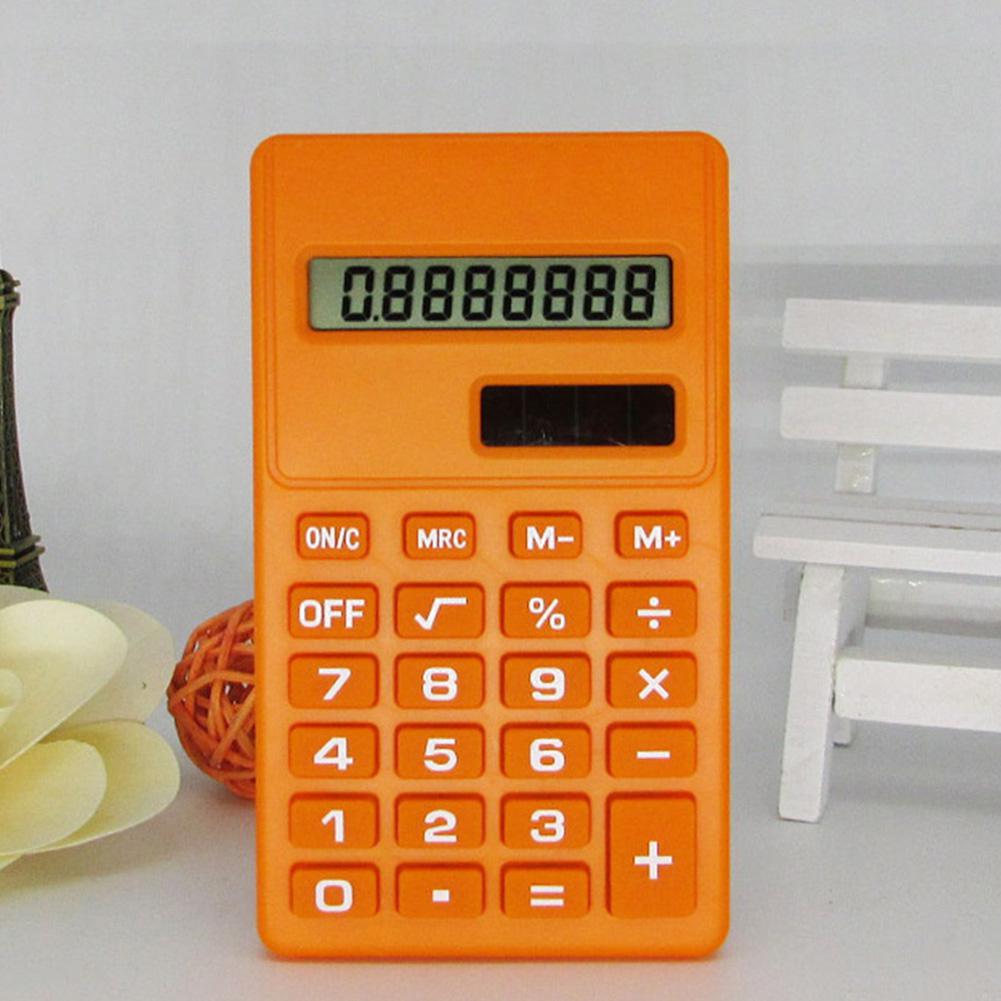 LCD 8 Digit Ultra Slim Calculator Soft Silicone Stationery Scientific Portable Students Calculator arithmetic calculator r57