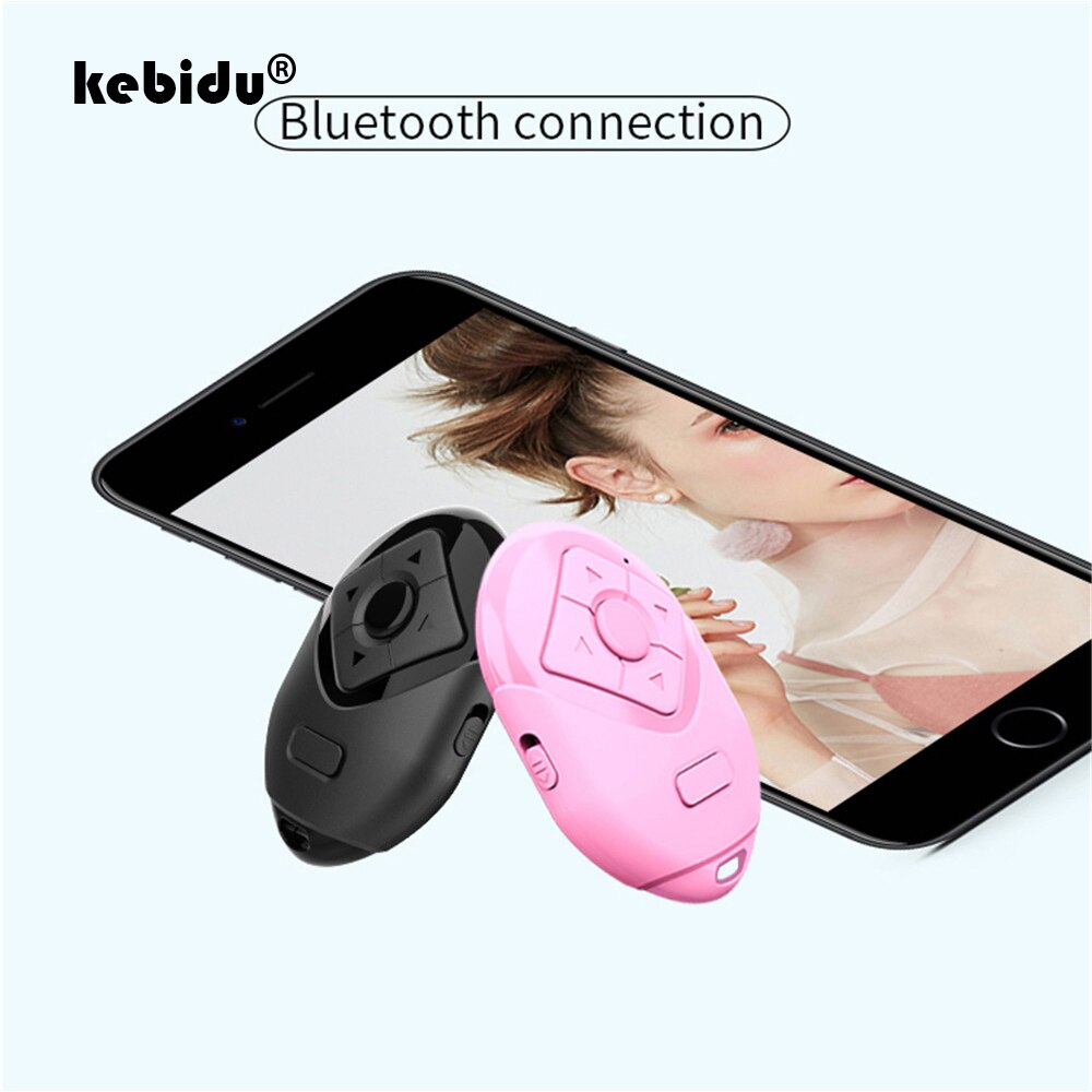 kebidu Mini Bluetooth Selfie Shutter Release Button Photograph Controller Adapter For Phone Selfie Photo Control Remote Button