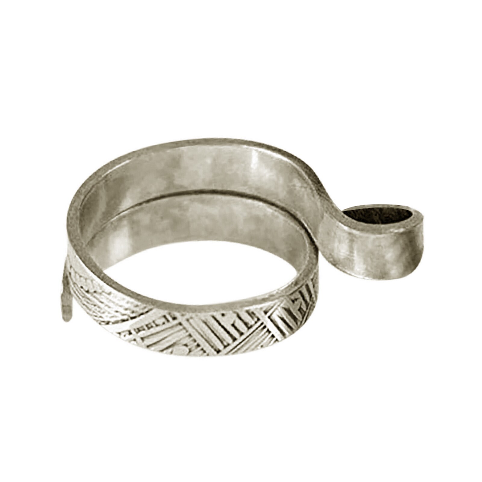 Braided Yarn Guide Retro Finger Holder Craft Sewing Portable Crochet Ring Adjustable Knitting Loop Accessories DIY Decoration: Silver