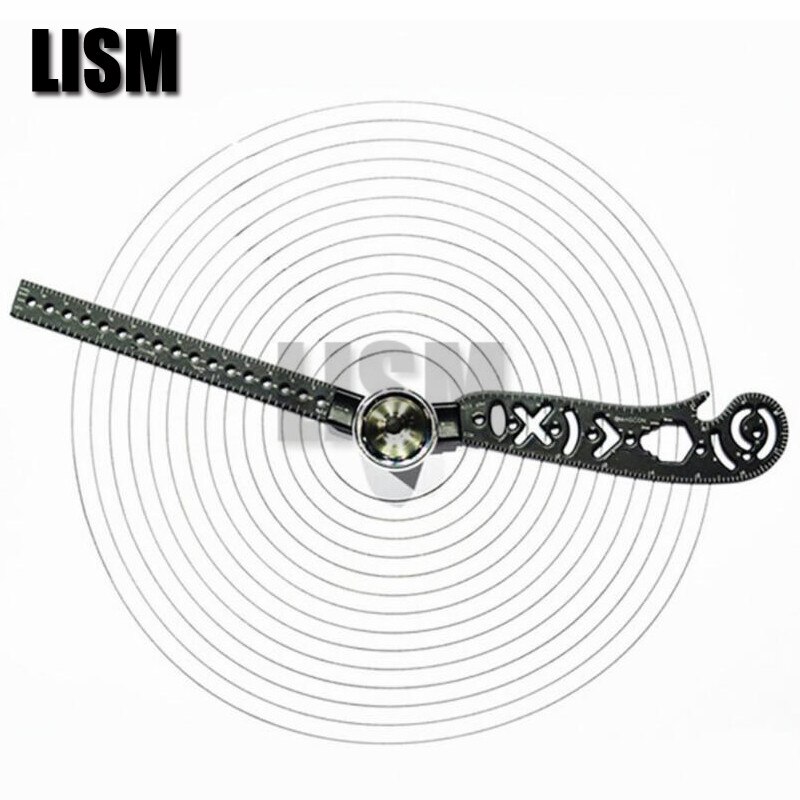 Multi-Function ,Versatile Drawing Tool,Curved Ruler Mini Compass Protractor Combo Patterns for Notepad Designers Artists