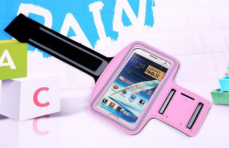 Sport Workout Running Arm Band Holder Belt Case For Xiaomi Redmi Note 8T 8 7 6 5 4 4X Pro 5A Mix 2 2S 3 Note 3 2 Mi Note 10 Pro: Pink