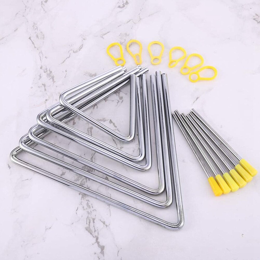 6 Pack Instrument Set Triple-cornered Holder Hand Percussion Instrument, 6 Size (4Inch 5Inch 6Inch 7Inch 8Inch 9Inch)