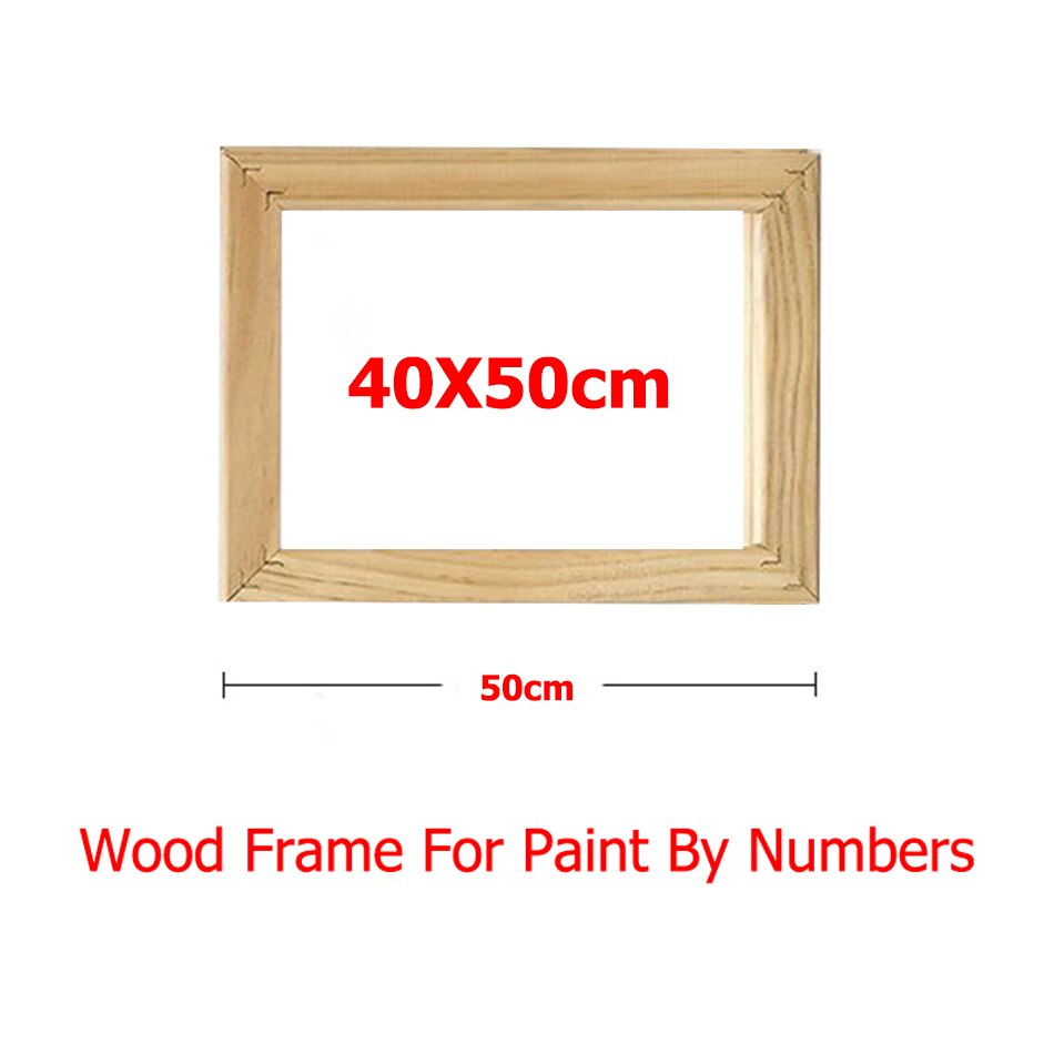 Wood Frame For Paint By Numbers Wood Frame For Oil Painting On Canvas DIY Frame Picture Inner Frame Nature Wood 40X50CM