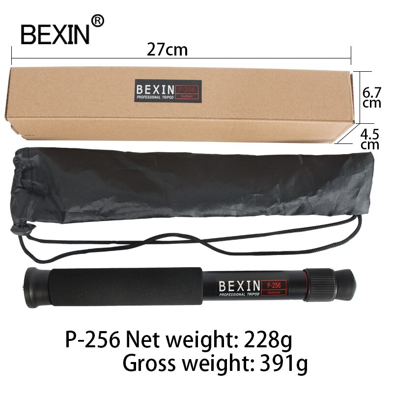 P256 shooting monopod is flexible, lightweight, portable monopod, aluminum rotary telescopic 5-section cane for SLR camera