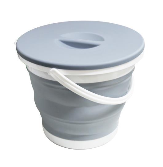 5L Folding Collapsible Silicone Bucket Outdoor Camping Barrel Fishing Pot