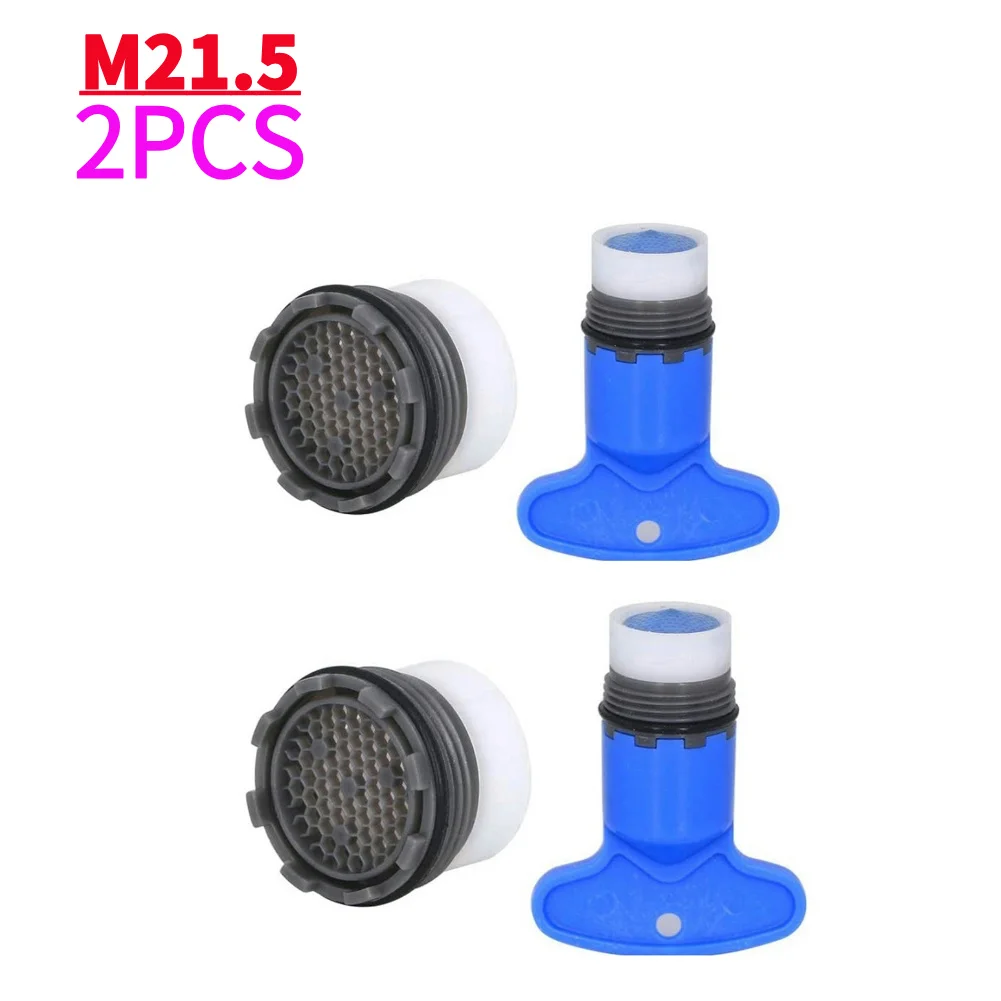 Aireador mezclador, 1/2 Juego, rosca macho de 16,5-24mm, grifo de ahorro de agua, aireador, grifo de burbuja, accesorios para grifo de lavabo de cocina y baño: YELLOW