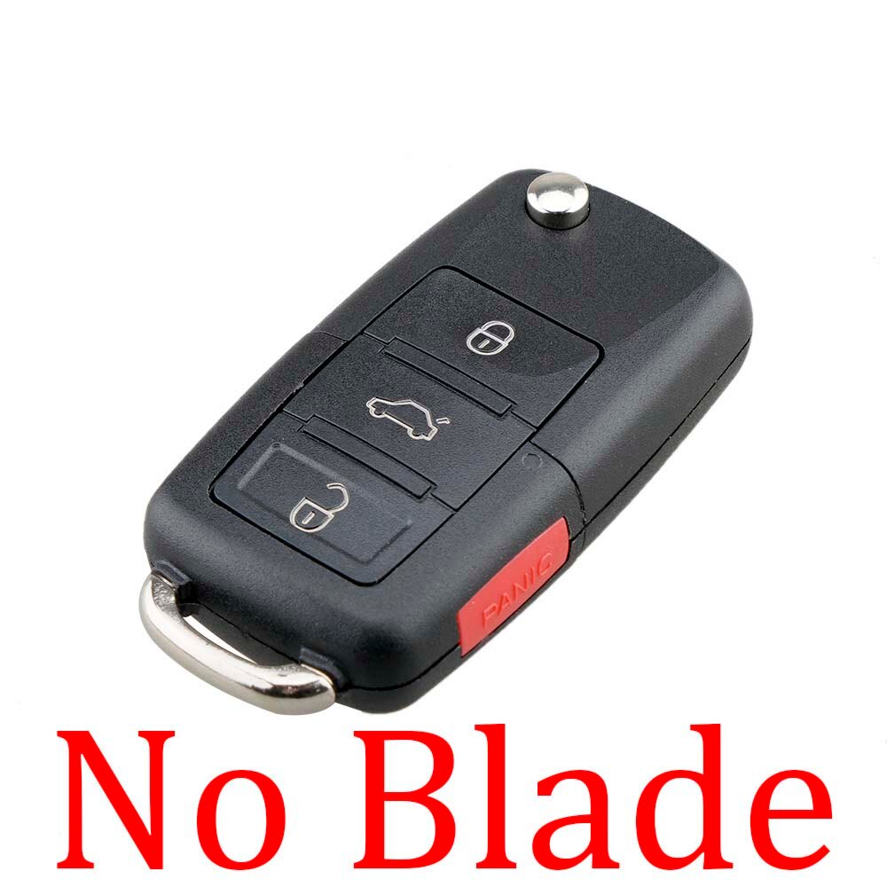 3 + 1 knoppen Flip Remote FOB Key Shell Case voor VW Passat Jetta voor VW Polo Passat B5 B6 golf 4 5 6 Touran Bora Jetta sleutel shell: No Blade