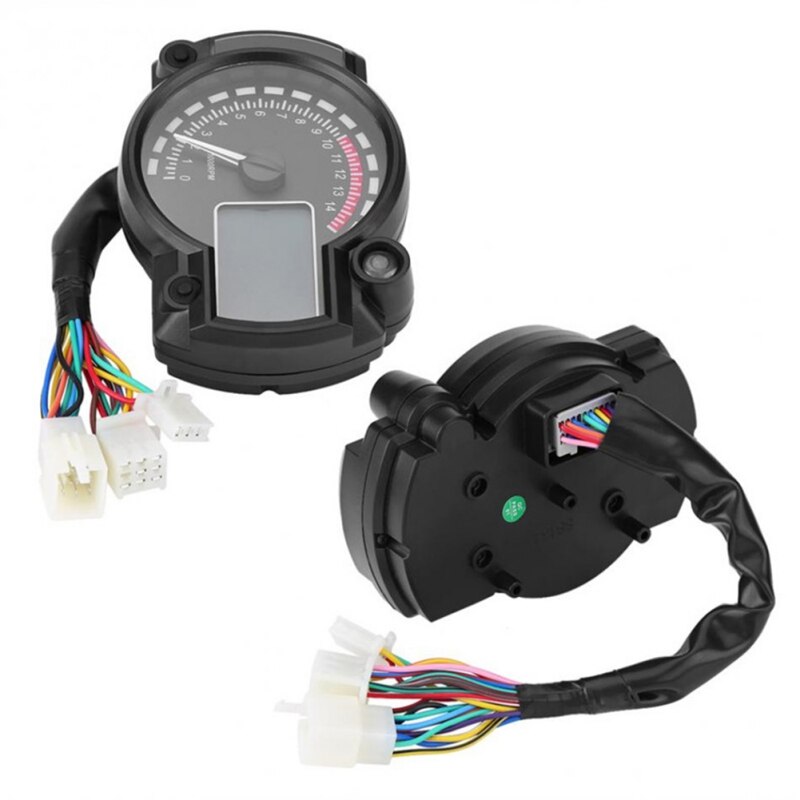 Motorfiets Digitale Display Licht Lcd Snelheidsmeter Kilometerteller Toerenteller Met Speed Sensor Modificatie Universele Snelheidsmeter