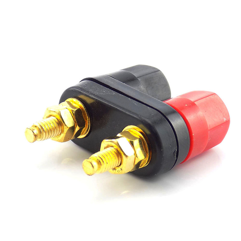 Conector Banana para amplificador, clavija para clavija, conectores de bricolaje, color rojo y negro, poste de encuadernación para altavoz, 1 a 5 unidades