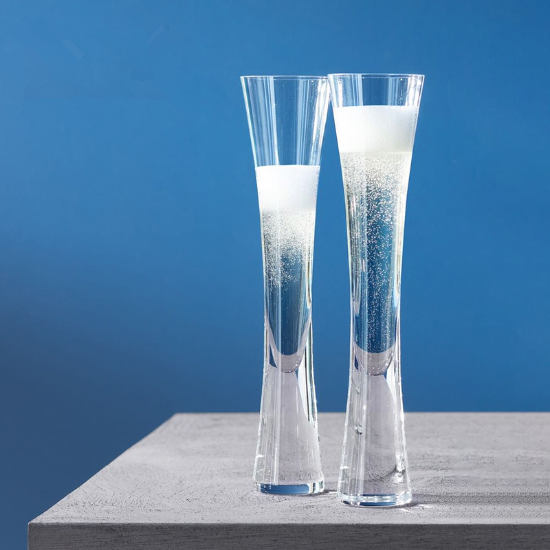 2 stk champagneglas glitter flutes klare kopper boble vin tulipan cocktail til bar fest brudekjole vinglas