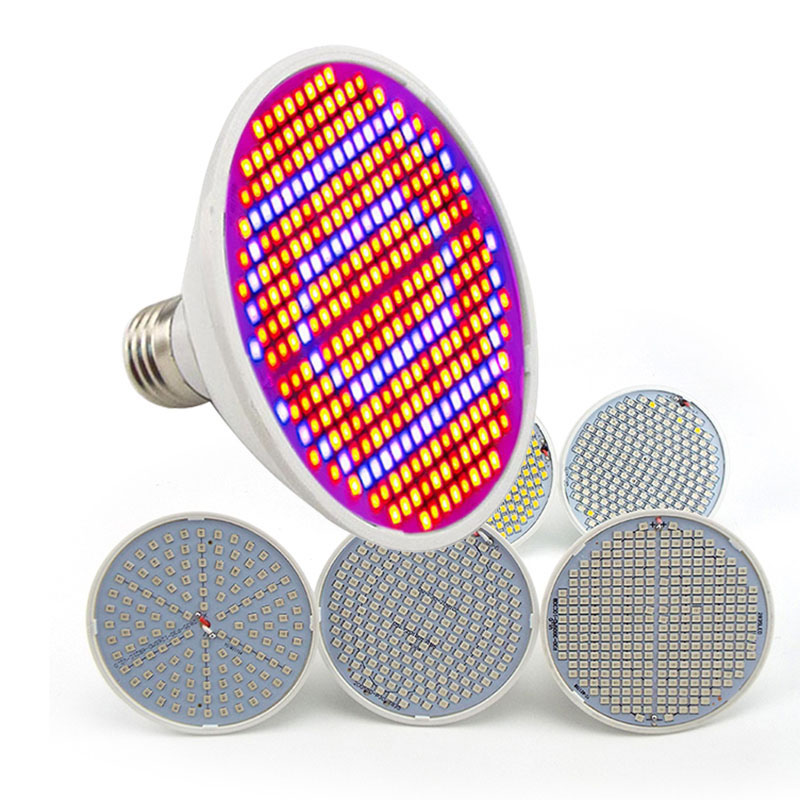 Led-växtlampa fytolampa fullspektrum blomlampa  e27 för inomhusväxthus odlingstält hydroponisk  k5