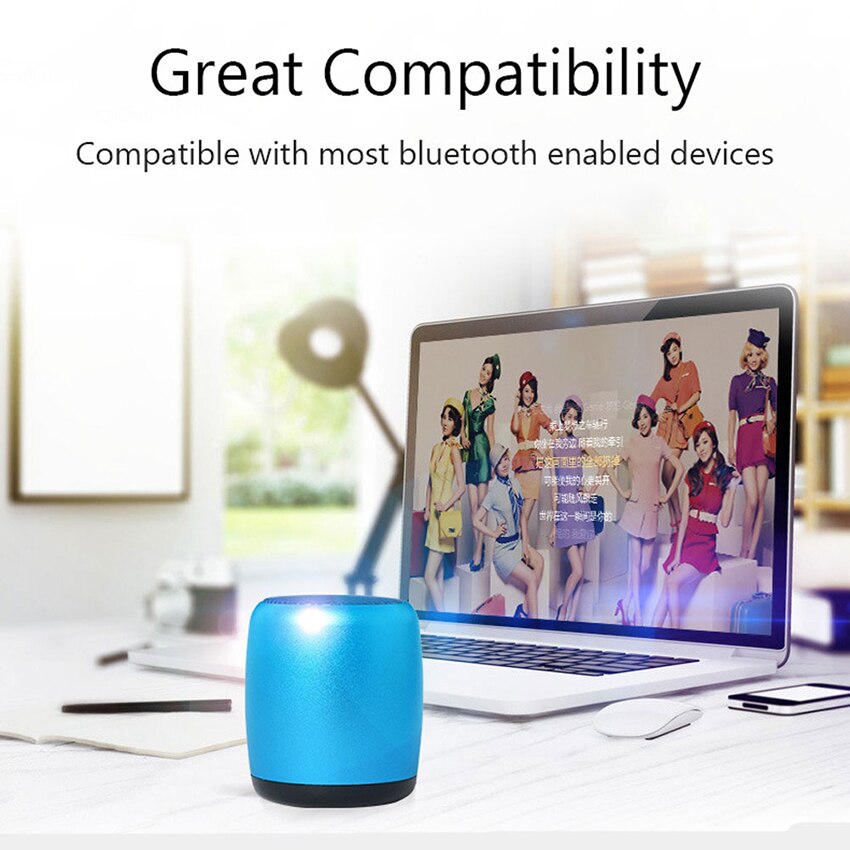 Metal Super Mini Wireless Bluetooth Speaker Portable Small Pocket Size with Selfie Remote Control