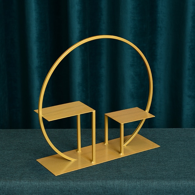 Dessert Table Cake Rack Brass Tray Afternoon Tea Tea Break Cold Cut Tableware Decoration Decoration Birthday Wedding Arrangement: A