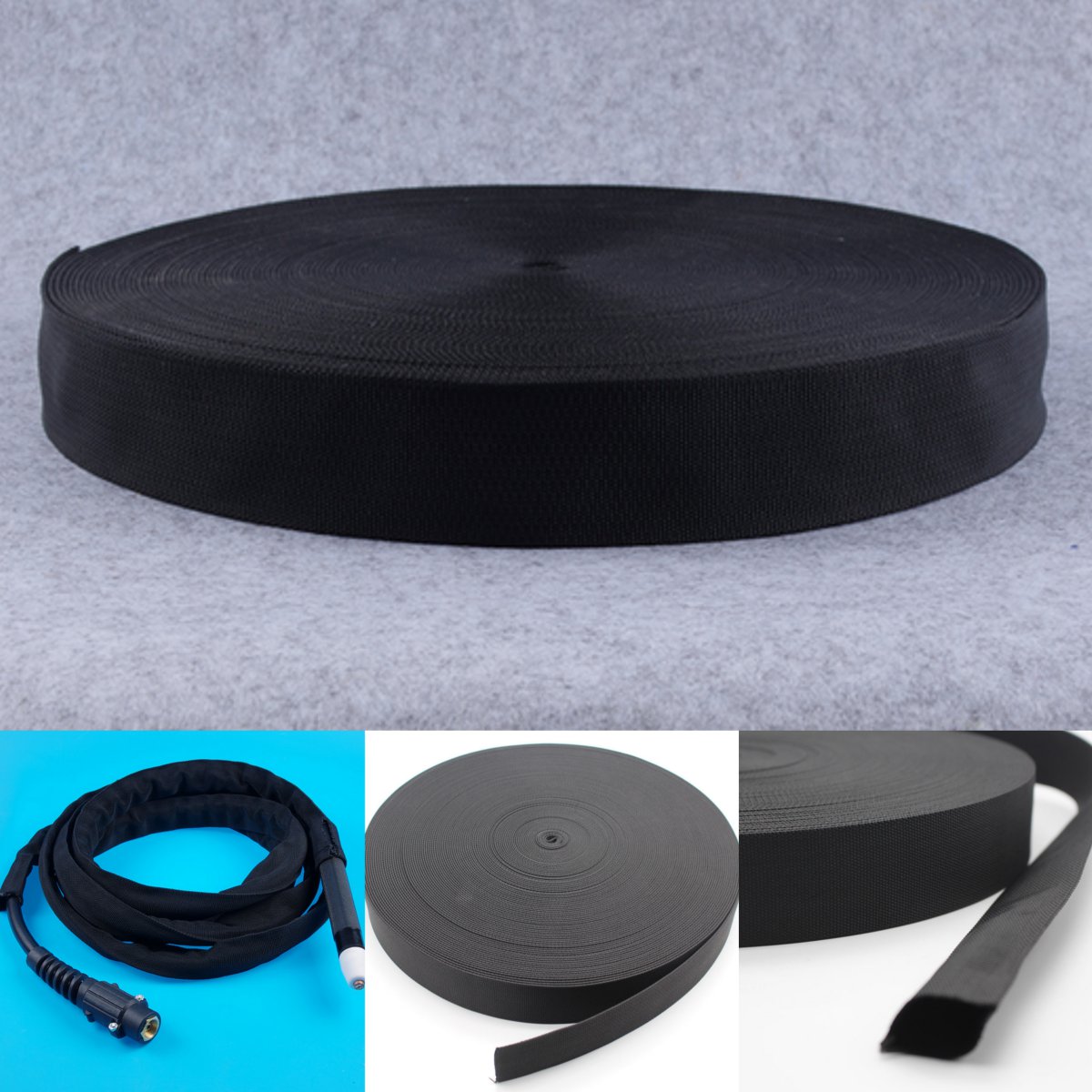 Nylon Protective Sleeve Sheath Cable Cover Welding Tig Torch Hydraulic Hose Soldering Welding Supplies Tools 25FT 27mm