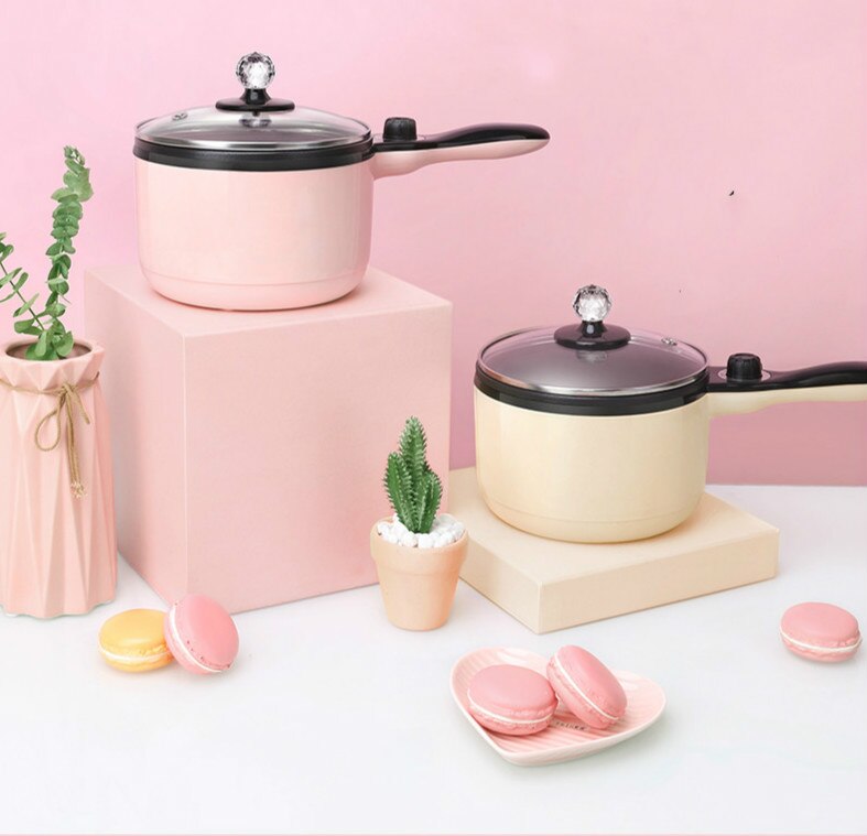 220 V 230/600 w 1L elektryczny wok elektryczny jedzenie stopień nie-Stick patelnia robić smażenia patelnia 2 koła zęwściekłość temperatury sterowania z