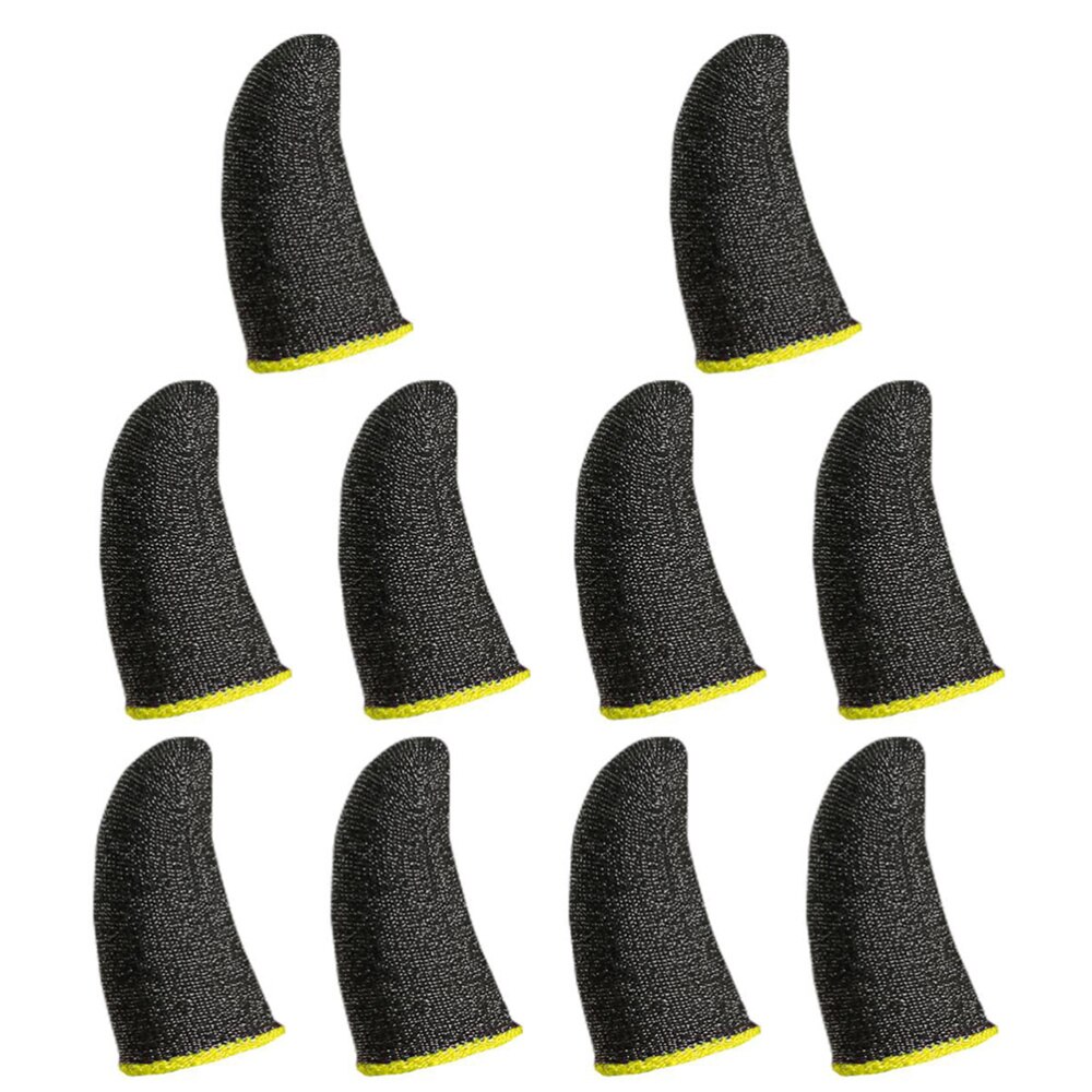 10Pcs Mobile Touchscreen Game Controller Finger Sleeves Anti-sweat Supply: Default Title