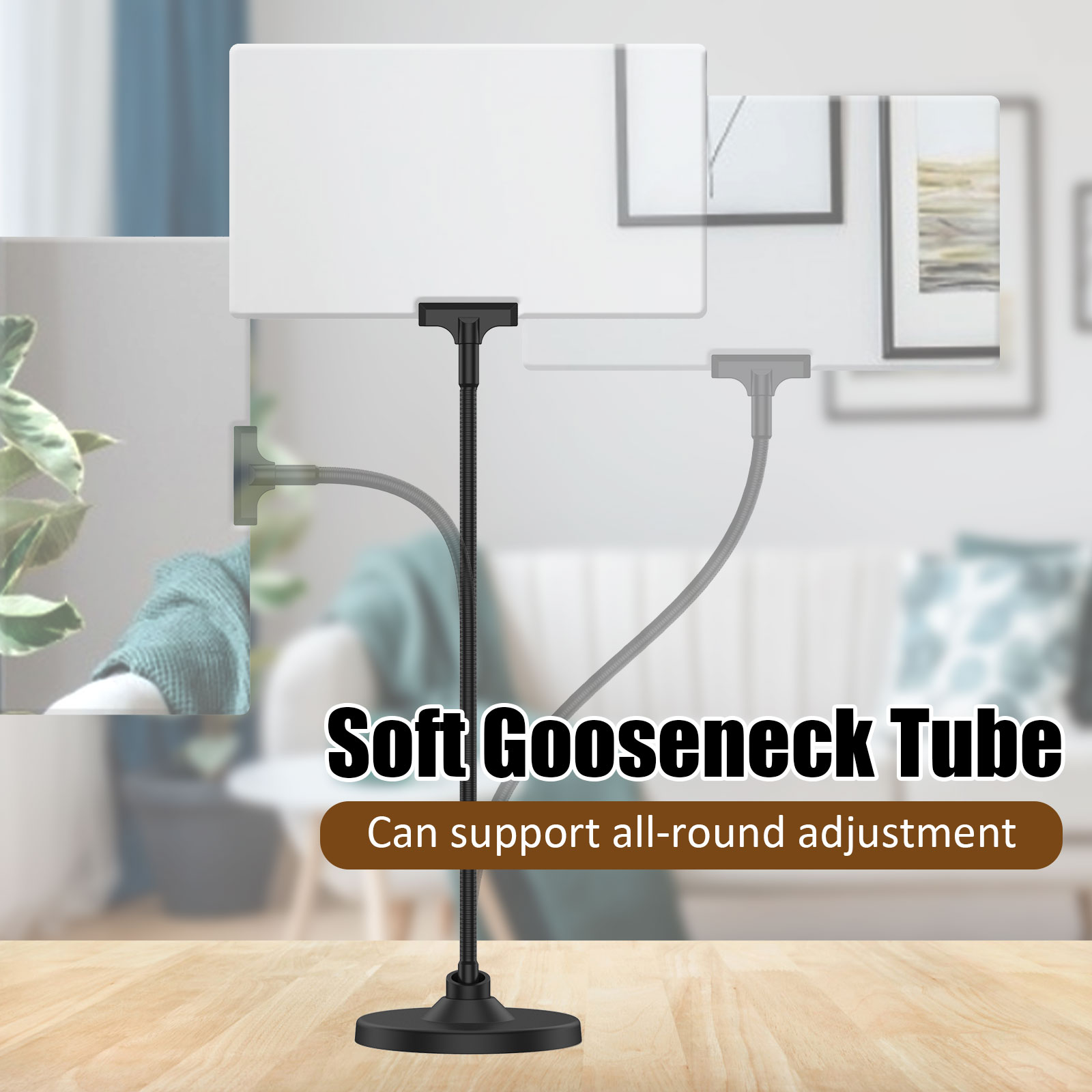 4x Vergrootglas Met Standaard 10X6 Inch Grote Volledige Pagina Vergrootglas Flexibele Handen Vrij Afneembare Desktop Vergrootglas Voor