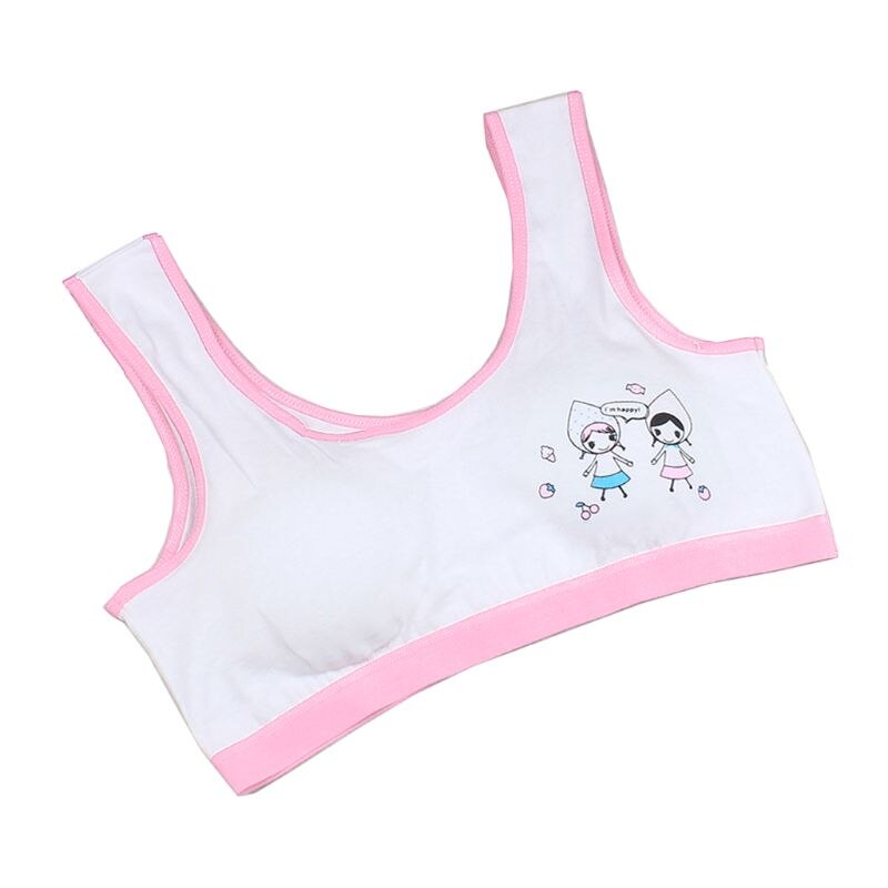 1PC Girl Training Linen Soft Brassiere Sport Girl Bras For Teen Girls Children Topic: Pink