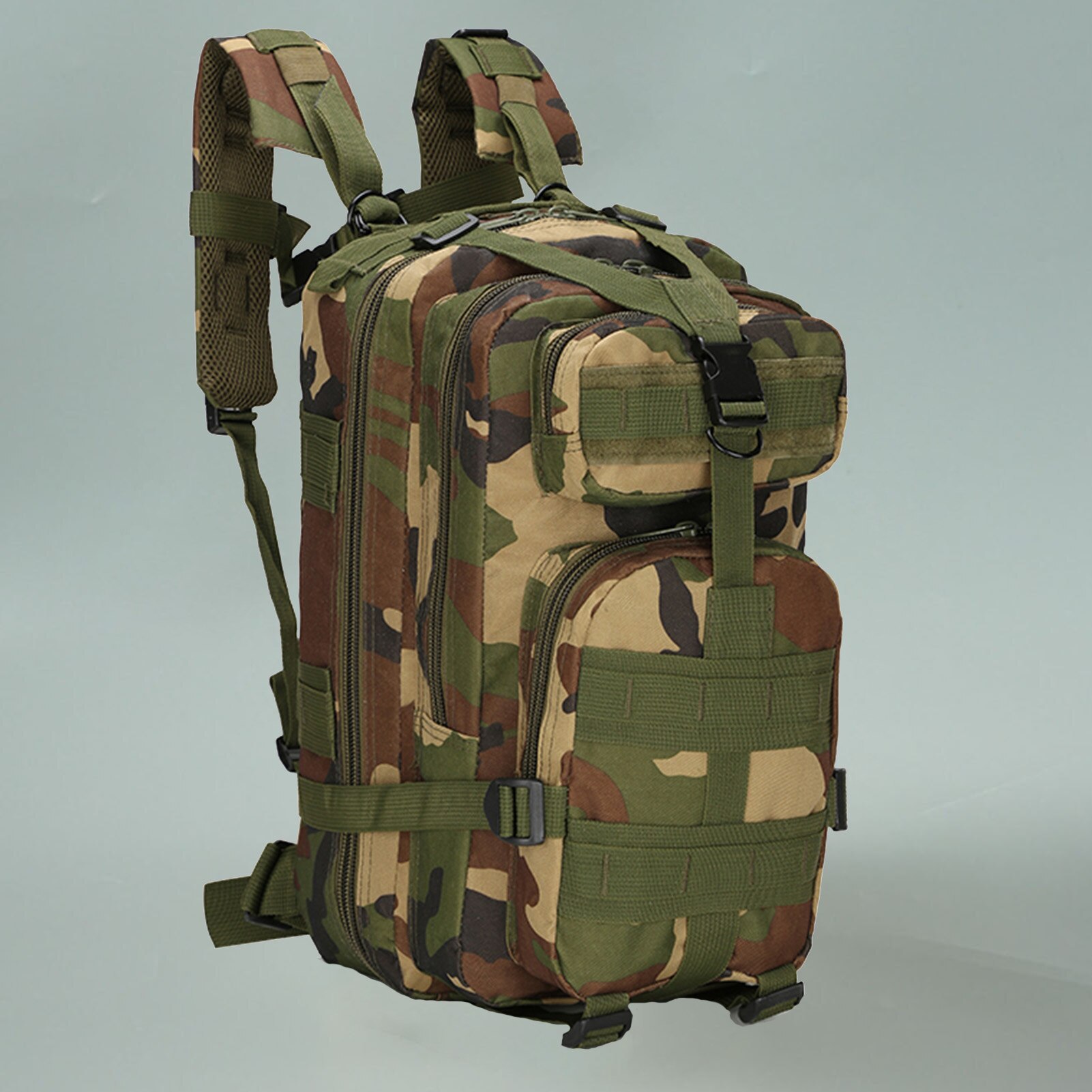 Outdoor Camouflage Backpack Mountain Hiking Daypack Large Capacity Multi Pockets Webbings Rucksacks Climbing Hiking Bags: Style 5