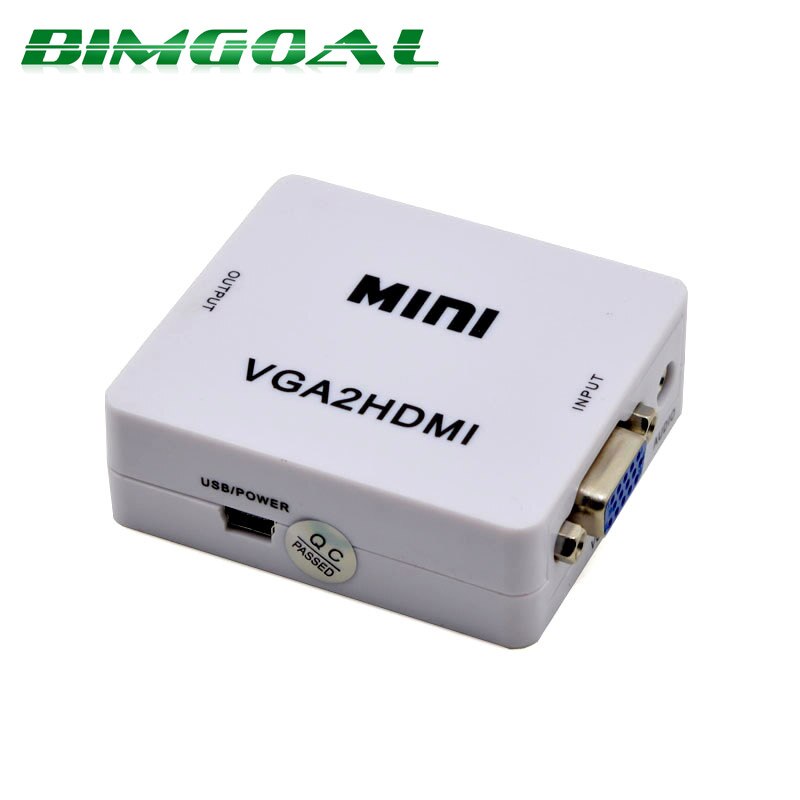 Originele HD 1080P Mini VGA naar HDMI Converter Met Audio VGA2HDMI Audio Adapter Connector Voor Projector PC Laptop naar HDTV