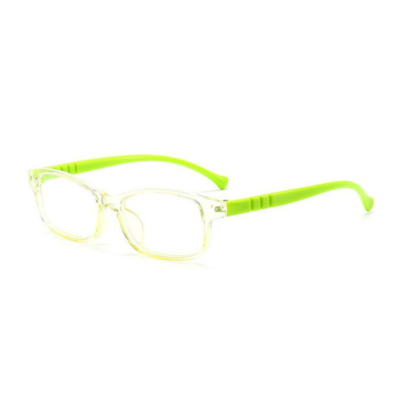 Farverige ramme børn briller kid optiske briller lys komfortable anti blå briller dreng vintage briller pige: Grøn