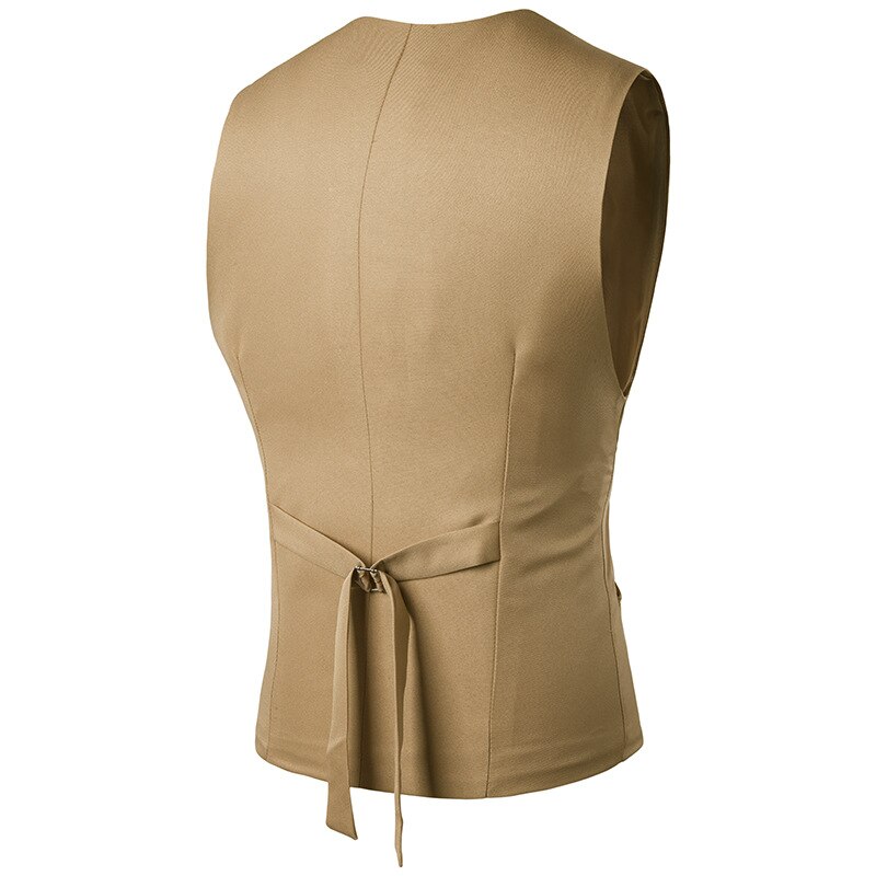 Men Suit Vest Classic V Collar Dress Vest Men Slim Fit Wedding Party Prom Waistcoat Mens Business Formal Vest Black Gilet Homme