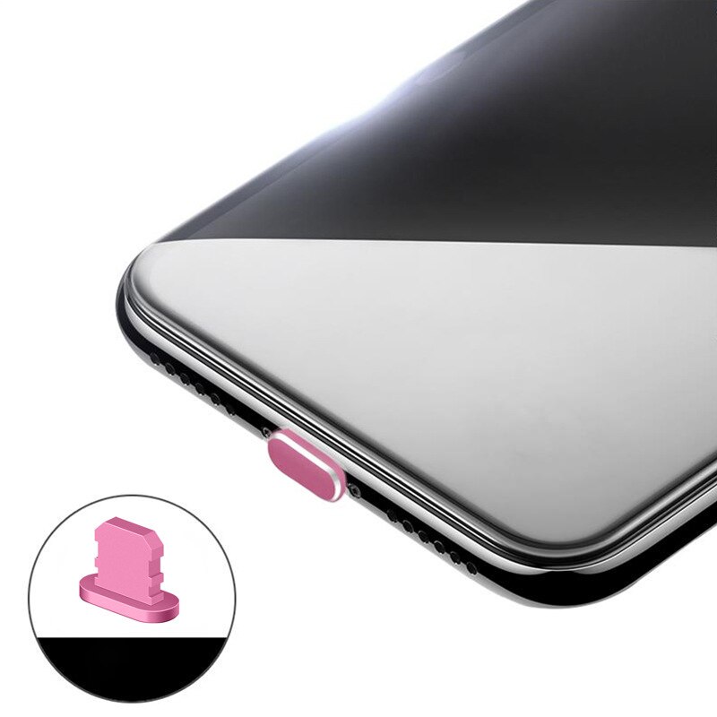 Anti Stof Stekkers Voor Iphone 13 Pro Max Aluminiumlegering Opladen Poort Plug Voor Iphone 13 12 Mini Xr Xs airpods Pro 8 7 Plus Se: 1Pcs Pink