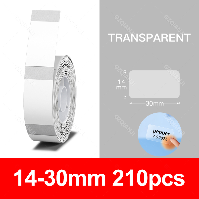 Niimbot Transparents Clear Pure White Thermal Label Sticker Paper Roll Self-Adhesive Barcode Price Name Printing for D11 D110: Other