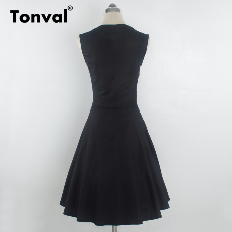 Tonval plaid vintage rød tunika sommerkjole kvinder knap pinup piger 1950s kjole bomuld plus størrelse retro kjoler