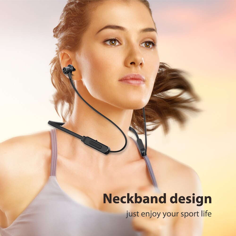 Ausdom S5 Sport Draadloze Bluetooth Oortelefoon Headset Lichtgewicht Magnetische Nekband Bluetooth Hoofdtelefoon Oordopjes Met Draagtas
