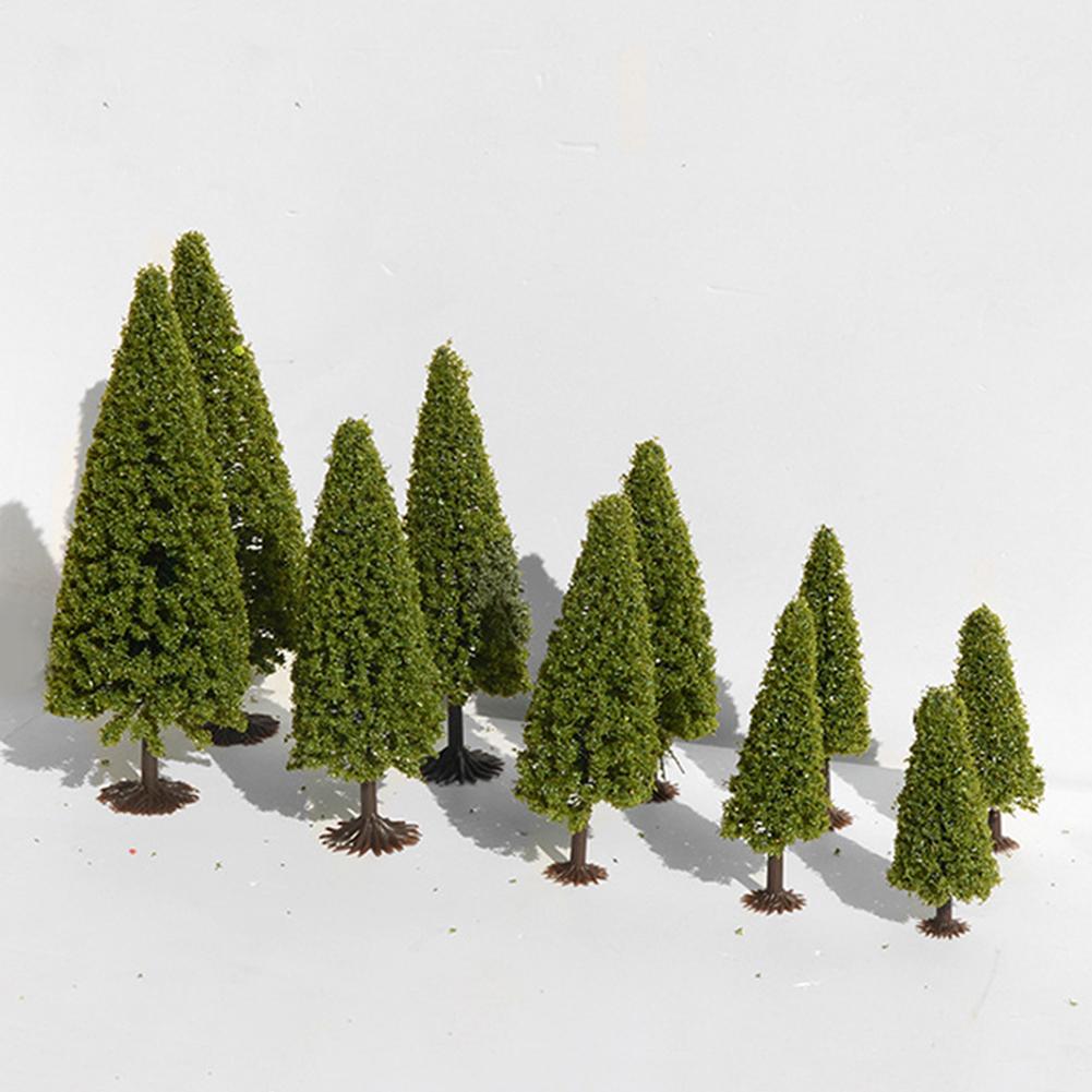 15Pcs/Set Cedarer Tree Building Model Train Railroad Scenery Landscape Decoration