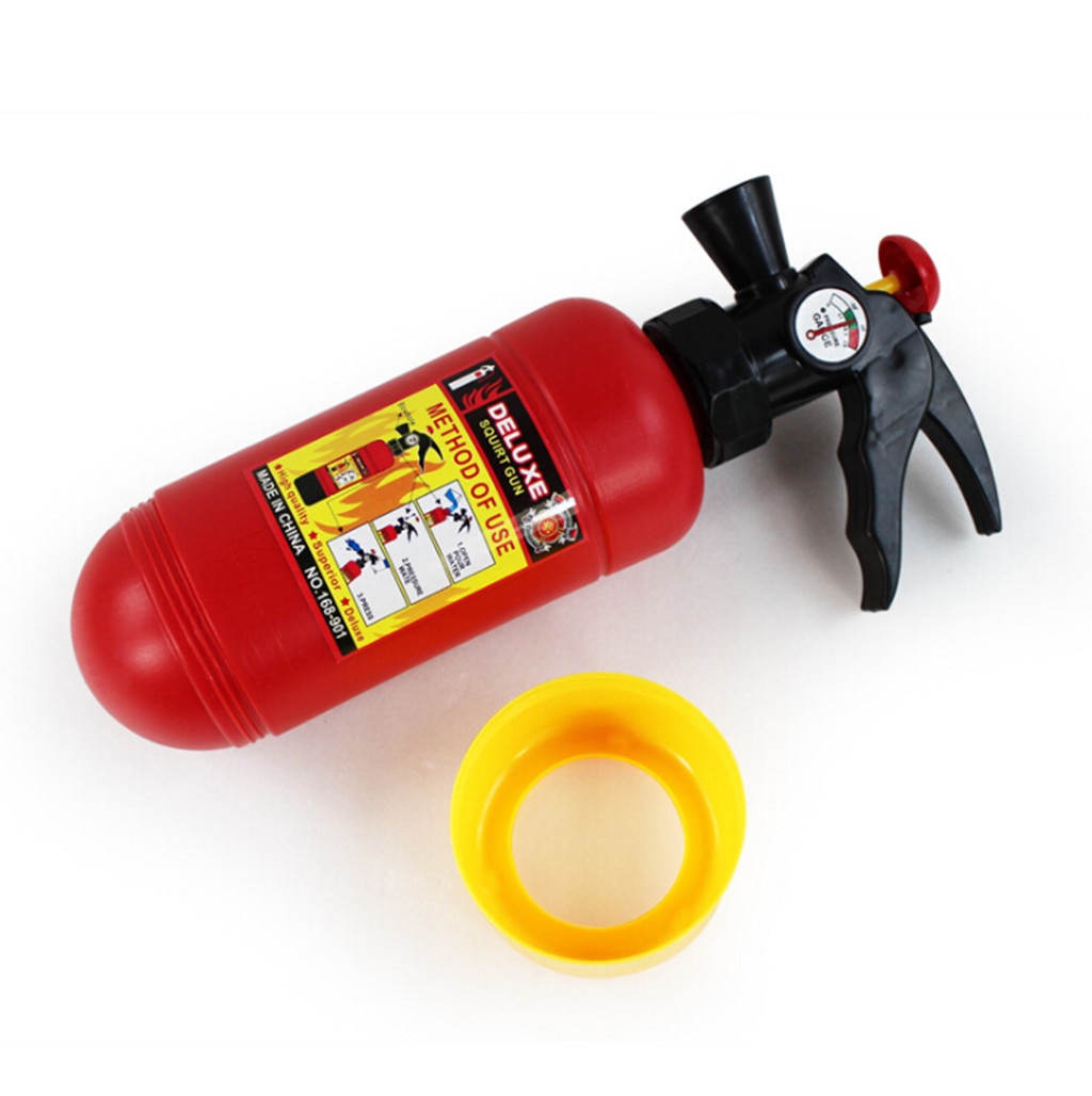 Plastic Water Squirt Fire Extinguisher Boy Beach Pool Fun Kid Toy Pretend Play Games