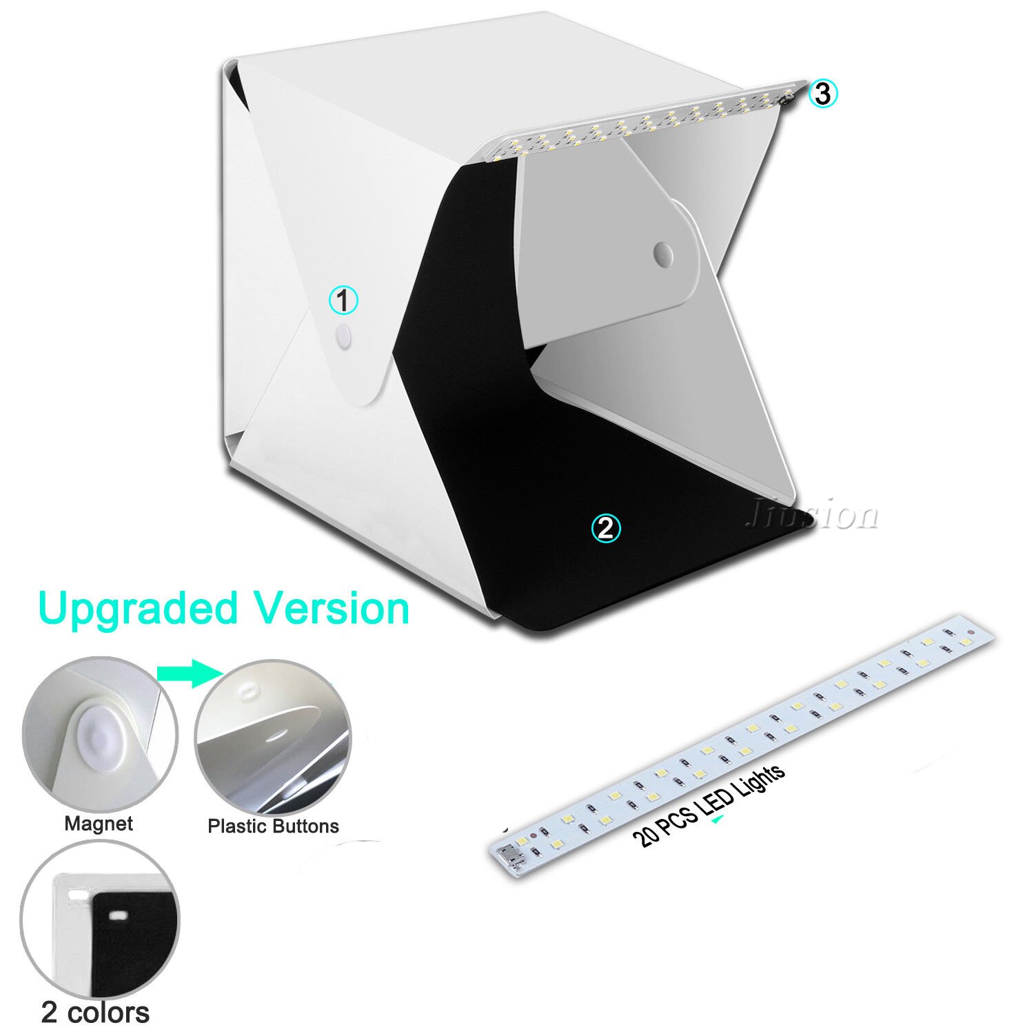 Mini Folding Led Light Box Fotografie Photo Studio Soft Box 22*23 Led + Verlichting Tent Kamer Lightbox Accessoires voor Dslr Camera