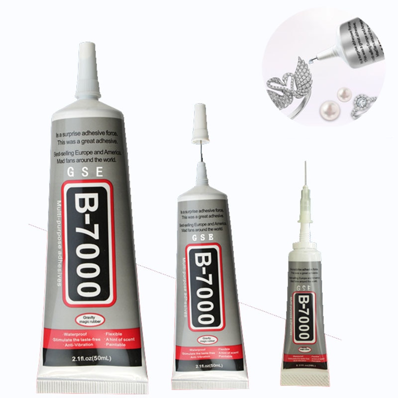 2 Pcs B7000 Rhinestone Epoxy Resin Super Glue Sealant For DIY Craft Jewelry Rhinestone Glass Mobile Phone Shoes