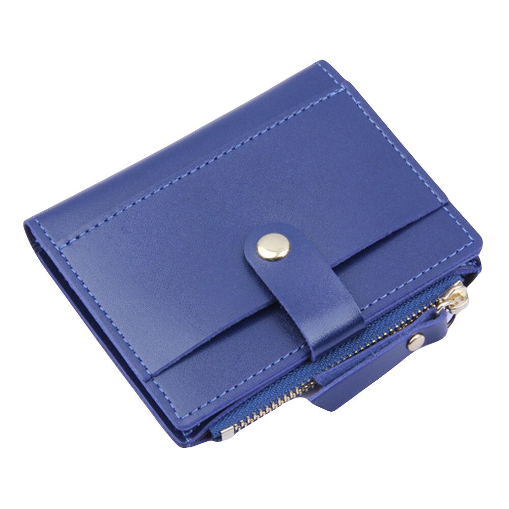 Moda feminina carteira adorável doce cor pequena moeda zíper bolsa pacote de cartão cartera mujer 2020 # t2: Blue 