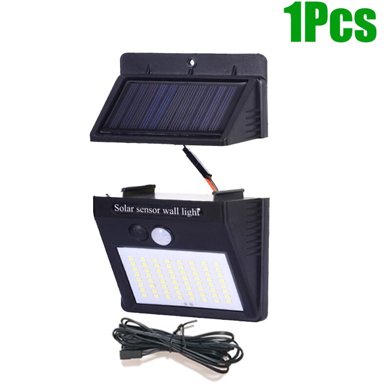Solar energy light indoor night lighting LED lamp exterior Solar panel for Home garden Street Yard Path separable: White Light 1Pc / 1 W 40 LED