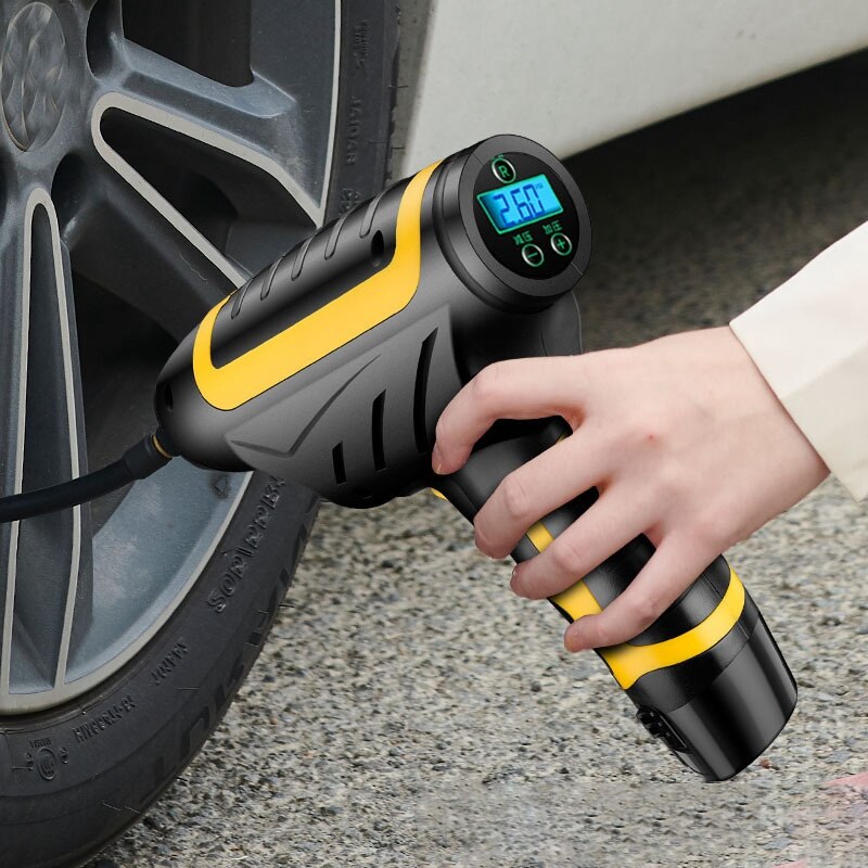 Bil oppustelig pumpe køretøj hjul luft opladning håndholdt elektrisk 120w bil luft kompressor pumpe til bil cykel