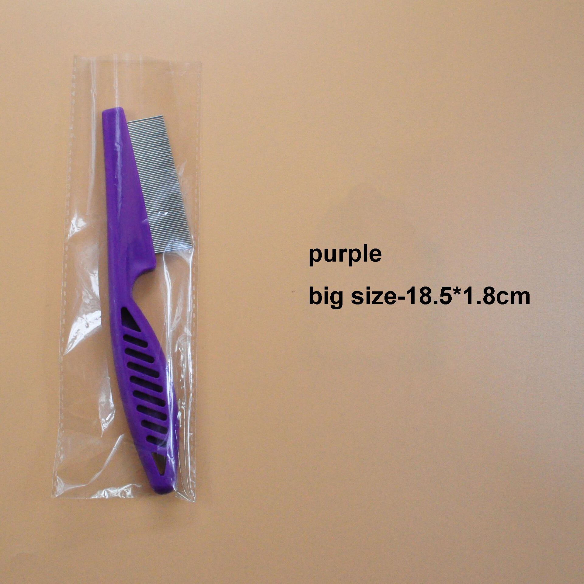 Pet Grooming Comb Dog Cat Hair Fur Shedding Trimmer Grooming Rake Comb Gilling Cleaning Tool Removal Brush Slicker Accessories: big size purple
