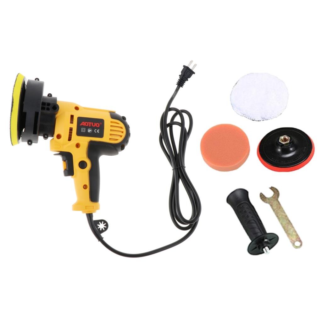 Electric Car Polisher Machine 220V 600-3700rpm 5500W Auto Polishing Machine USA Plug Sander Polish Waxing Tools Car Accessories: 6 Pcs