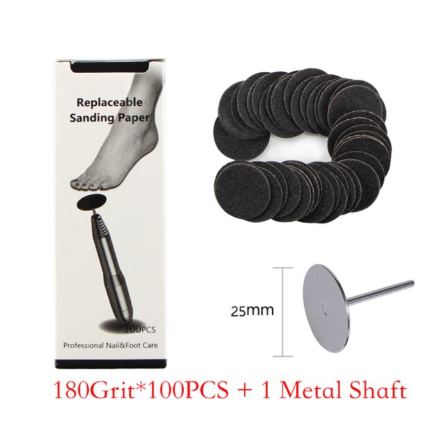 Pedicure Tool for Electric File Machine Feet Dead Skin Callus Peel Remove Sandpaper Disks Replacement Sandpaper: C
