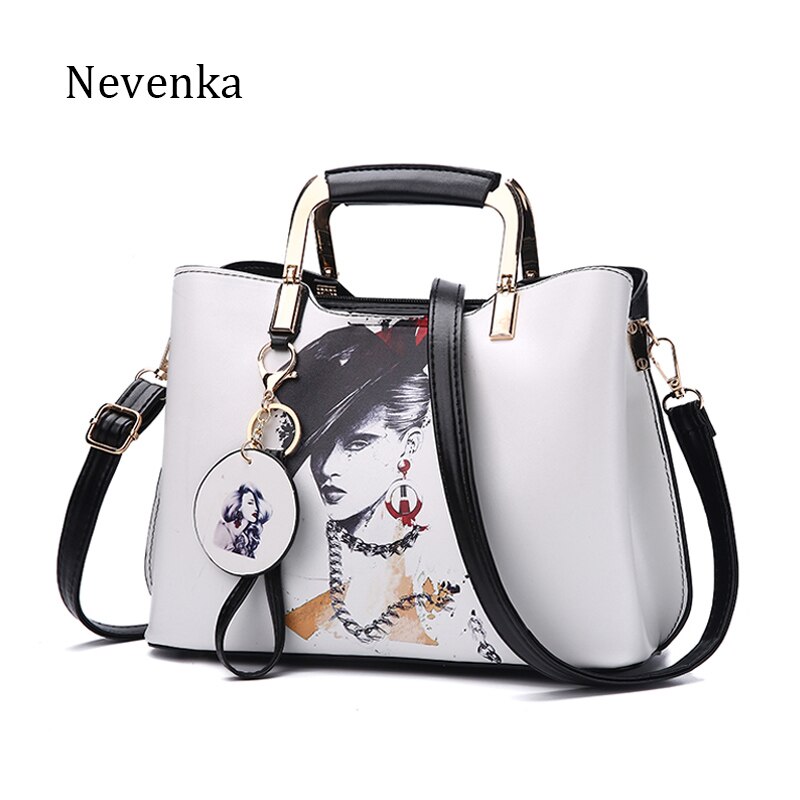 Nevenka Femmes Sac À Main Femme Style Peint Sacs À Bandoulière Fleur Motif Messenger Sacs En Cuir décontracté Fourre-Tout Sac de Soirée: 4