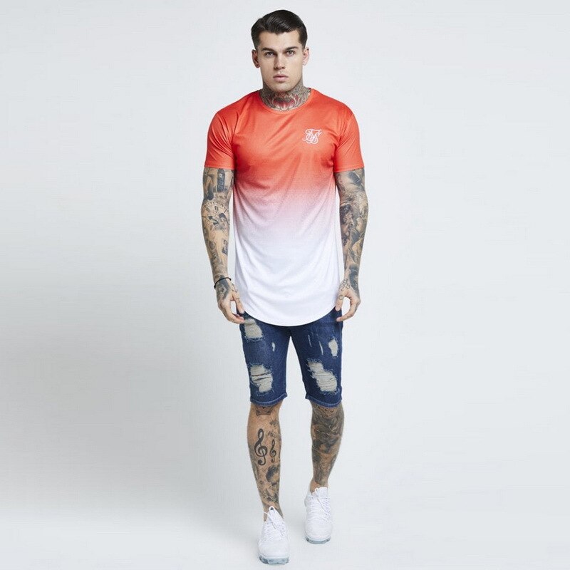 Brand Sik SIlk Men's Short Sleeve T Shirt Spring O Neck Siksilk T Shirt Men Plus Size Top Tees Shirts