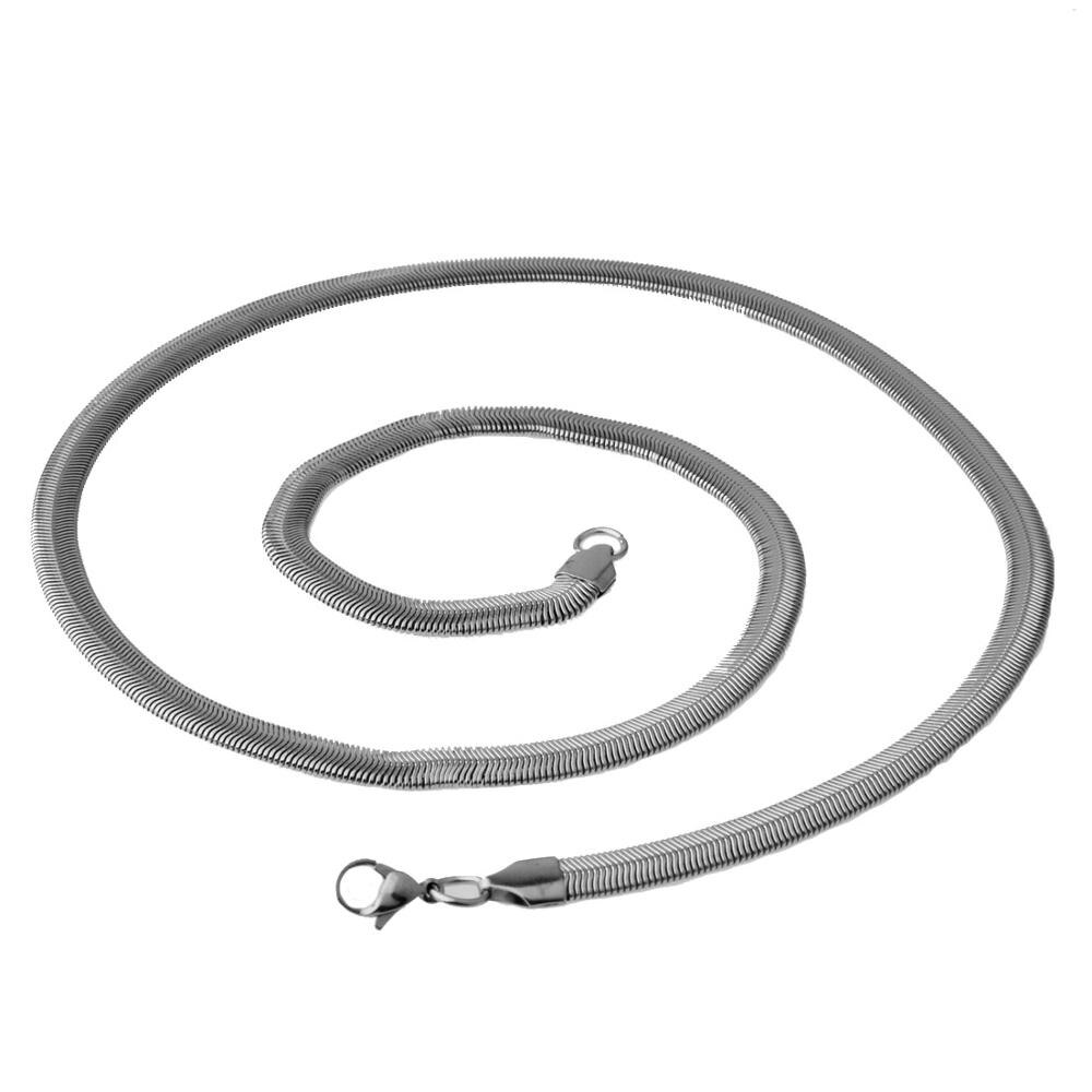 6mm heren dames kettingen van roestvrij staal, sieraden accessoires, slangen visgraat ketting choker