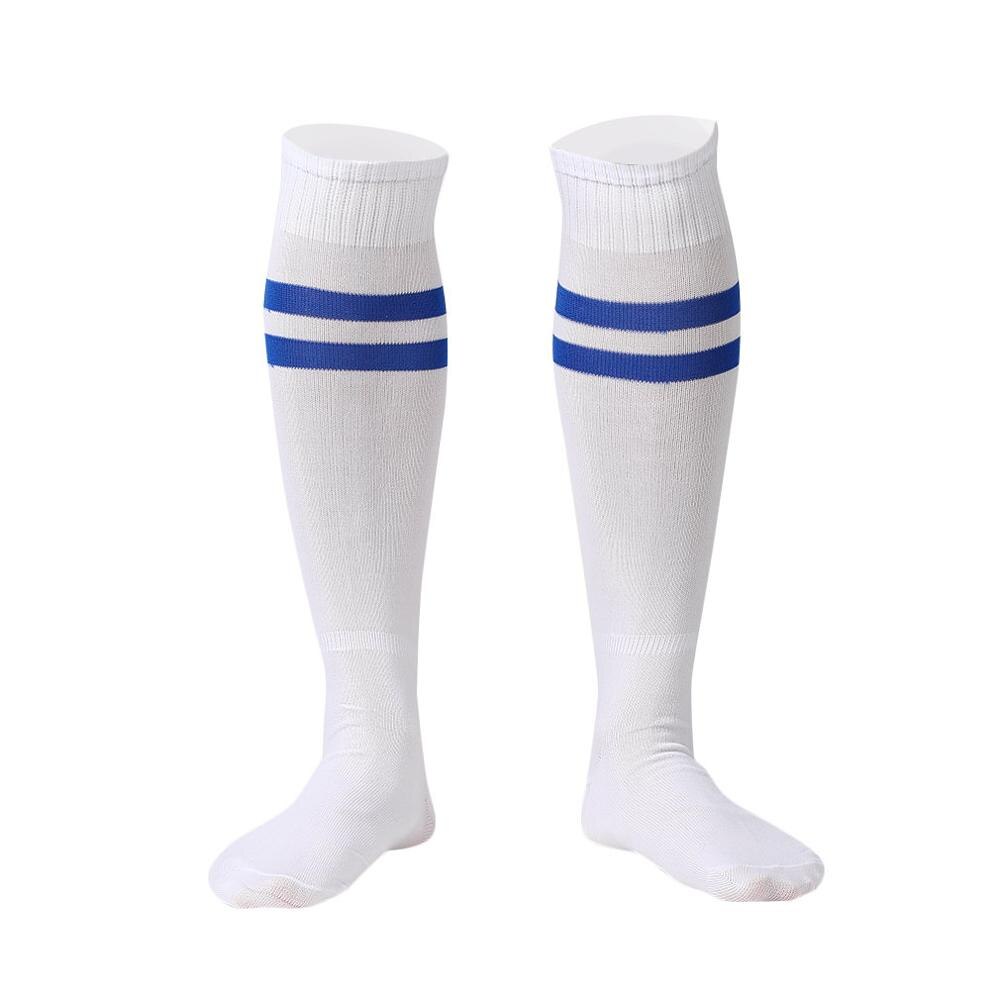 1 par sportssokker knæbensstrømper fodbold baseball fodbold over knæ ankel mænd kvinder sokker: Hvid