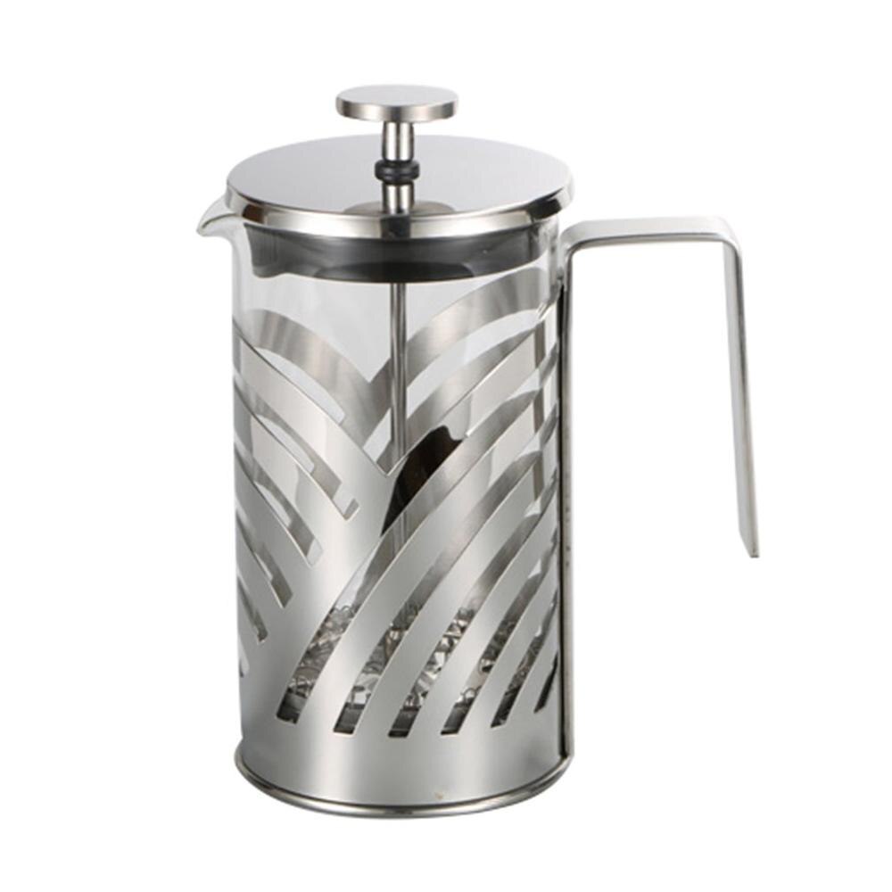 Roestvrijstalen franse pers koffiezetapparaat geïsoleerde koffie- en theepot cafetière percolator gereedschap met filtermandjes: 1000ml
