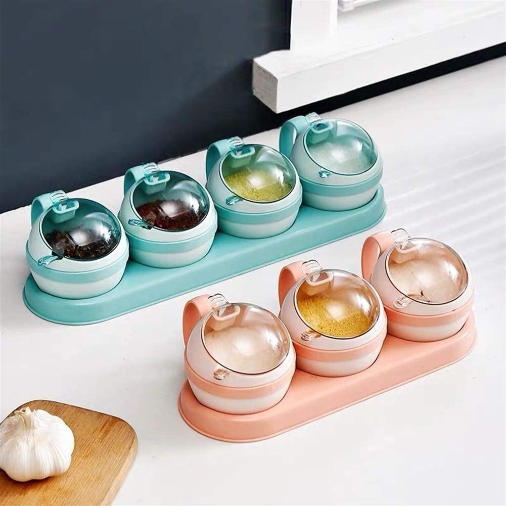 Nordic Kruiden Doos Keuken Zout Suiker Opslag Dozen Houder Plastic Kruidkruik Kruiderij Cruet Thuis Kitchen Tools